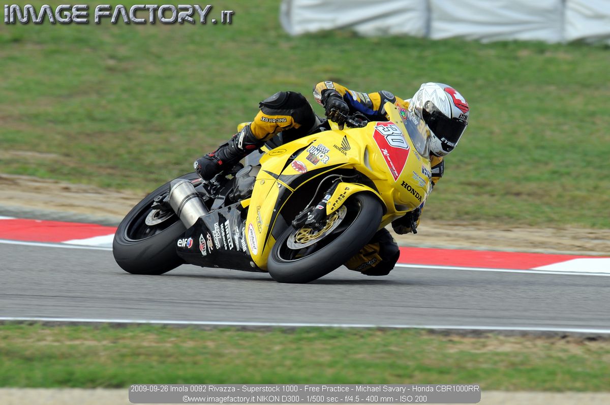 2009-09-26 Imola 0092 Rivazza - Superstock 1000 - Free Practice - Michael Savary - Honda CBR1000RR
